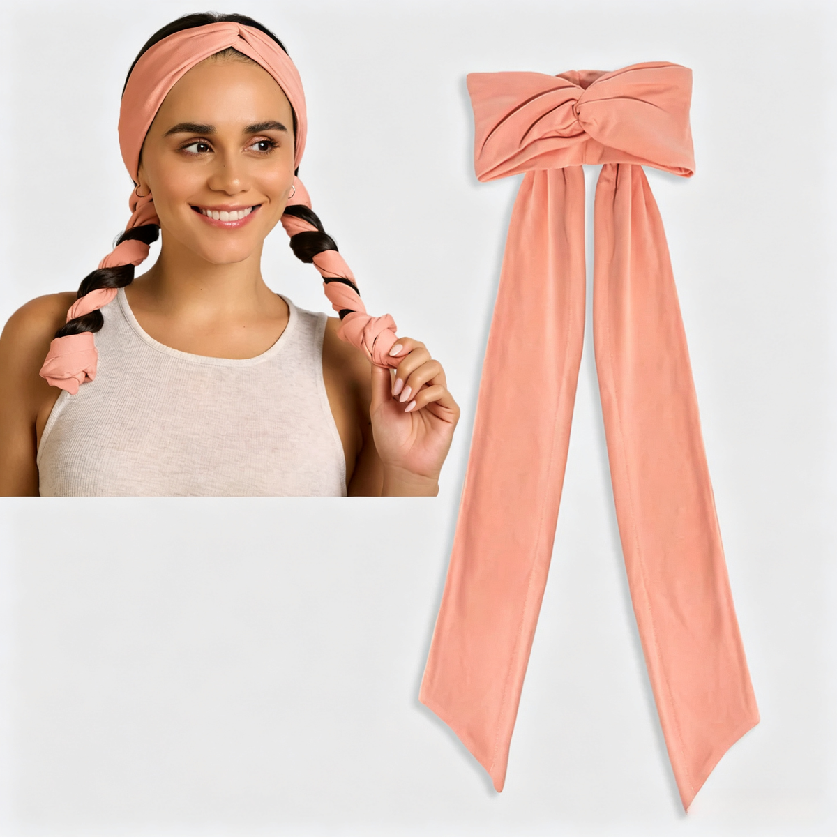 🔥2026 Newest Dynamic 2-in-1 Curling Headband – Creates Soft, Wavy Curls Without Heating