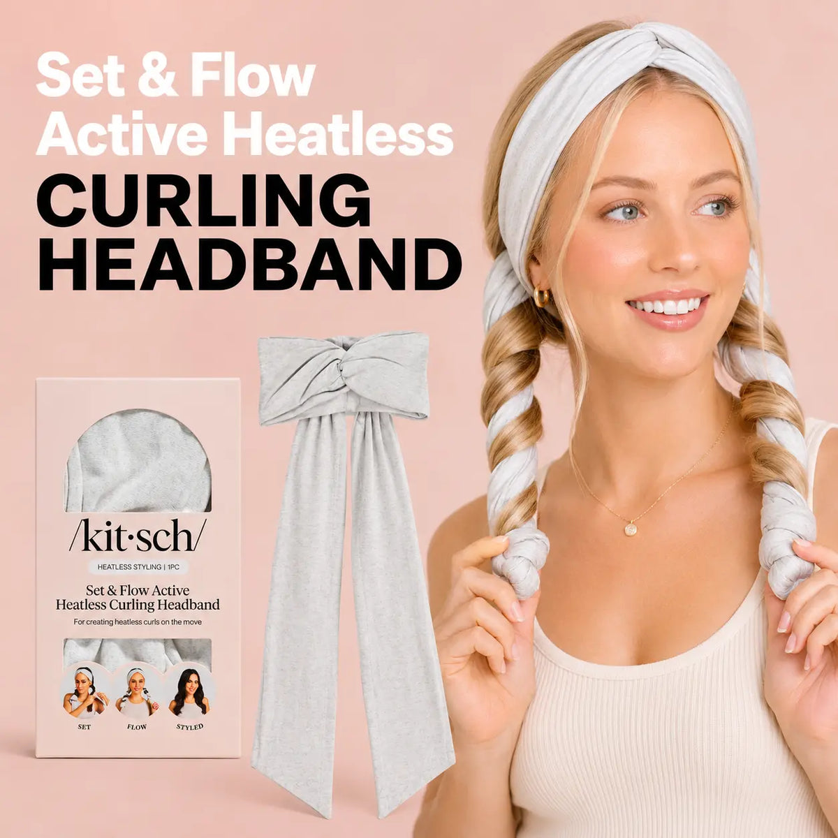 🔥2026 Newest Dynamic 2-in-1 Curling Headband – Creates Soft, Wavy Curls Without Heating