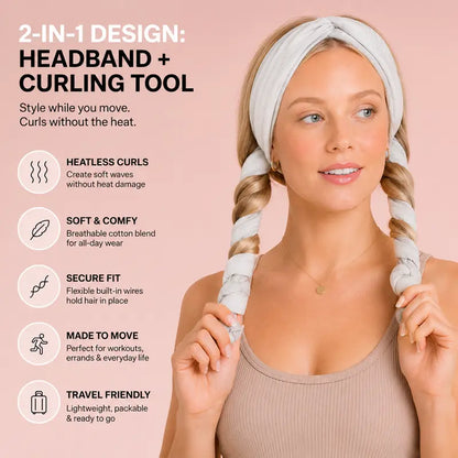 🔥2026 Newest Dynamic 2-in-1 Curling Headband – Creates Soft, Wavy Curls Without Heating