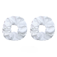 2-pack - White satin hair ties