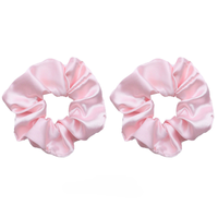2-pack - Pink satin hair ties