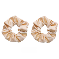2-pack - Champagne satin hair ties