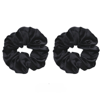 2-pack - Black satin hair ties